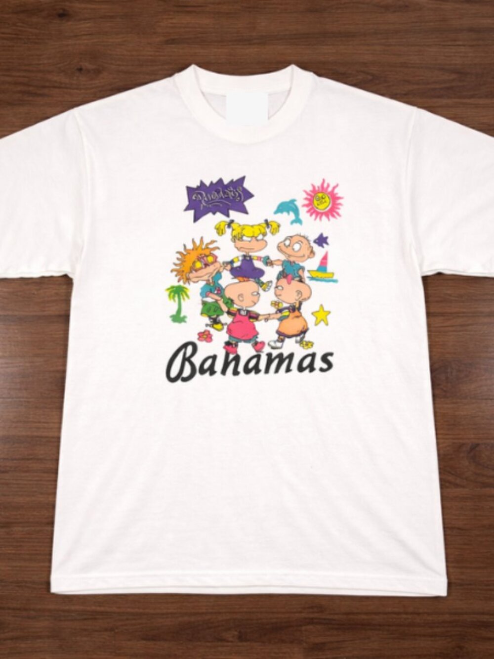 90s Rugrats Bahamas Cartoon Souvenir Graphic T-Shirt